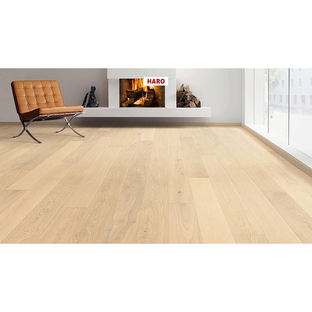 PARQUET HARO 4000 TC PL 180 2V Chêne invisible Markant br. nD  180x2200mm Ep : 13,5mm