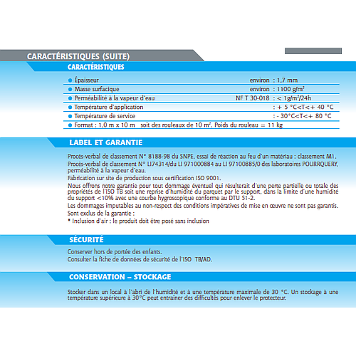 SOUS-COUCHE - ISO ALU